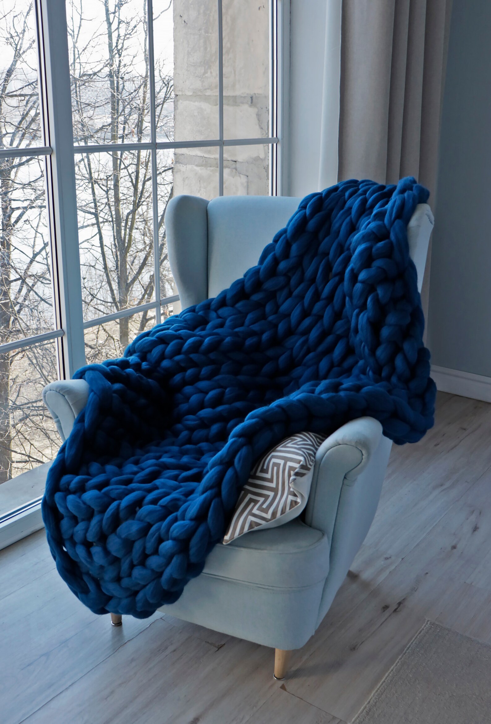 Cable Knit Blanket Cable Knit Throw Large Cable Knitted Etsy
