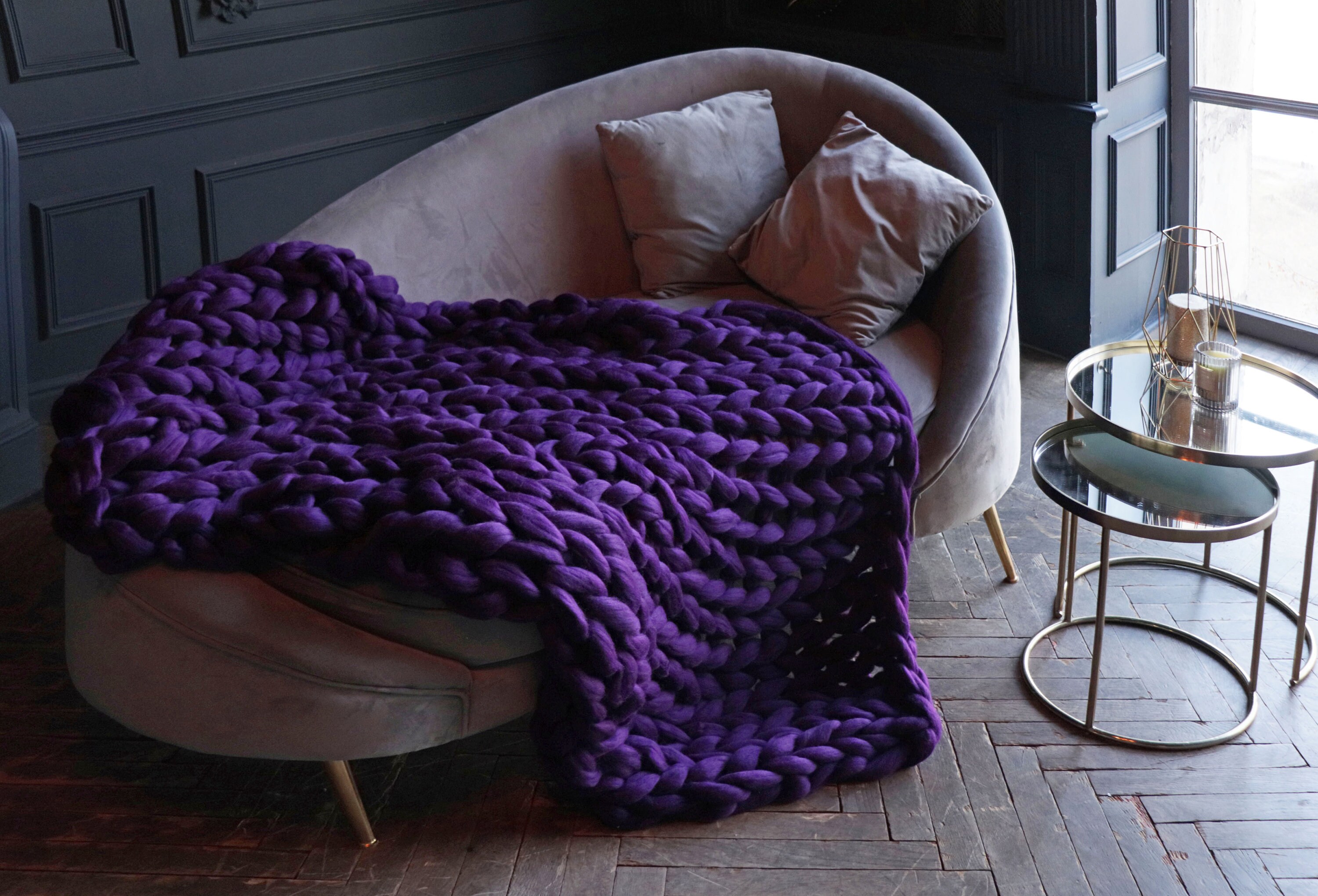 Oversized Knit Blanket Oversized Chunky Knit Blanket Etsy