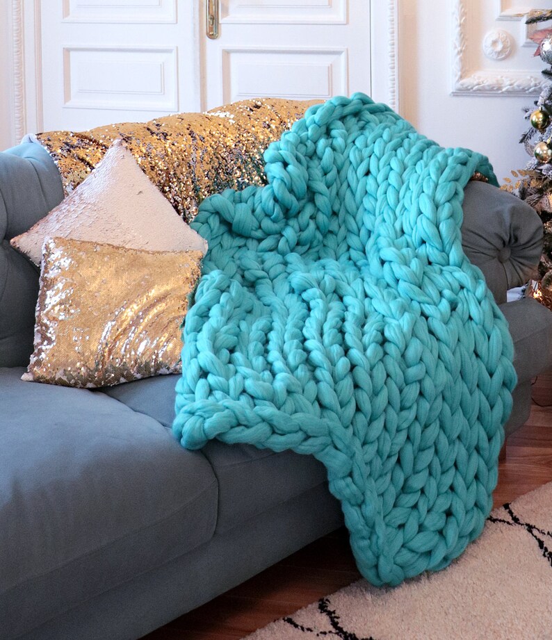 Oversized Throw Oversized Knitted Blanket Oversized Throw Etsy
