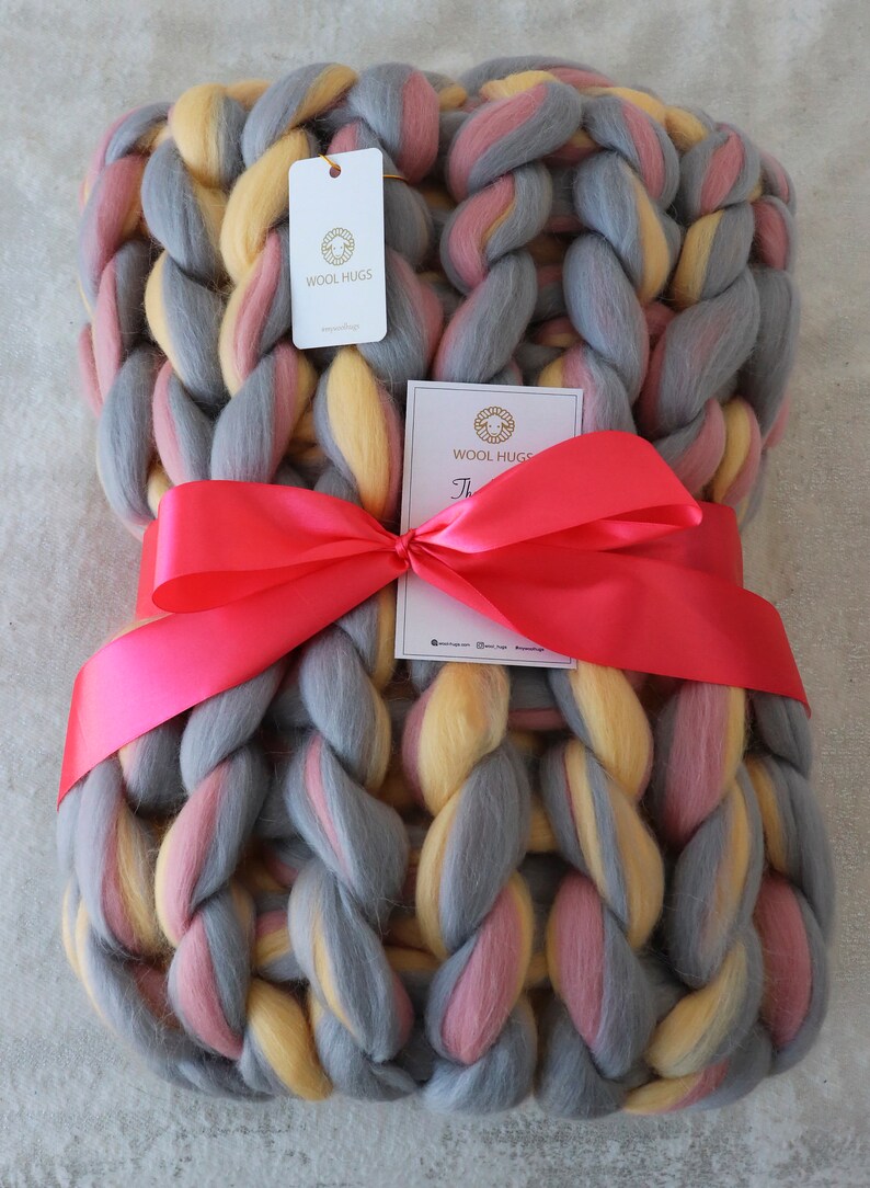 Large Cable Knit Blanket Knit Throw Blanket Chunky Cable Etsy