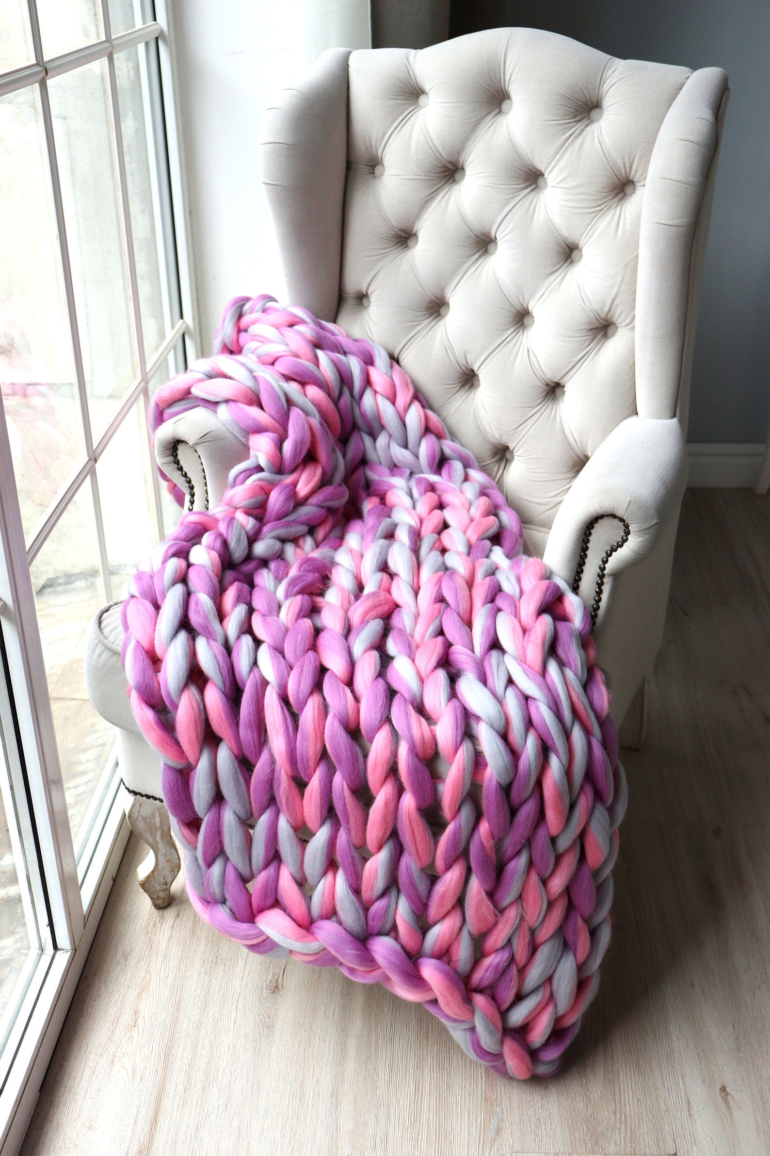 Wool Hugs Chunky Knit Blanket Knit Blanket Oversized Etsy