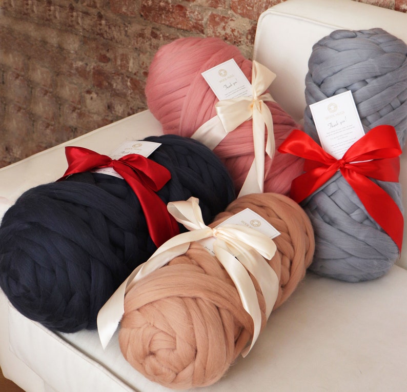 Blanket Kit Blanket Knitting Kit Chunky Blanket Kit DIY Etsy