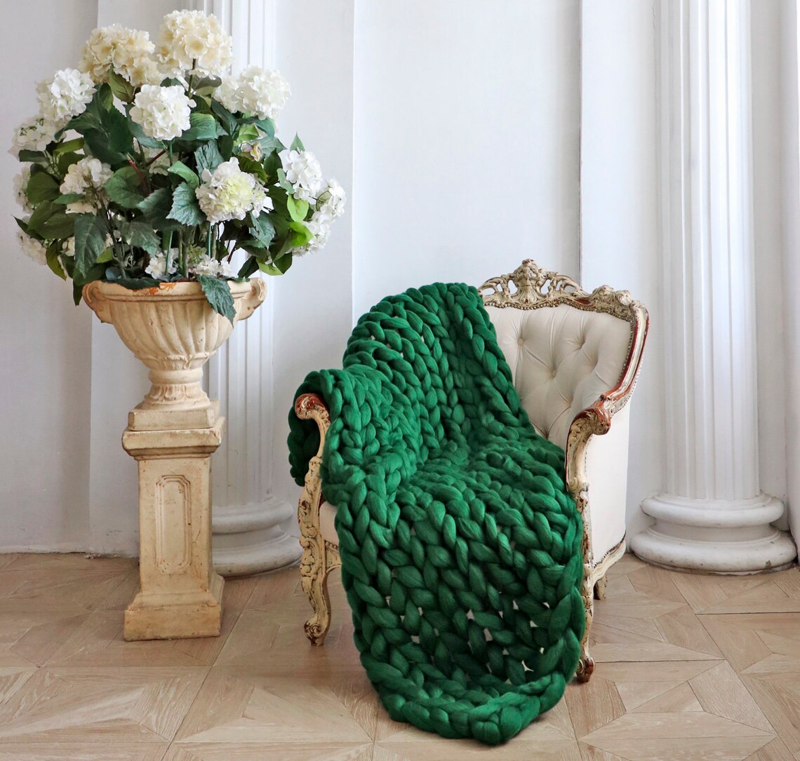Emerald Green Blanket Emerald Green Throw Blanket Emerald Etsy