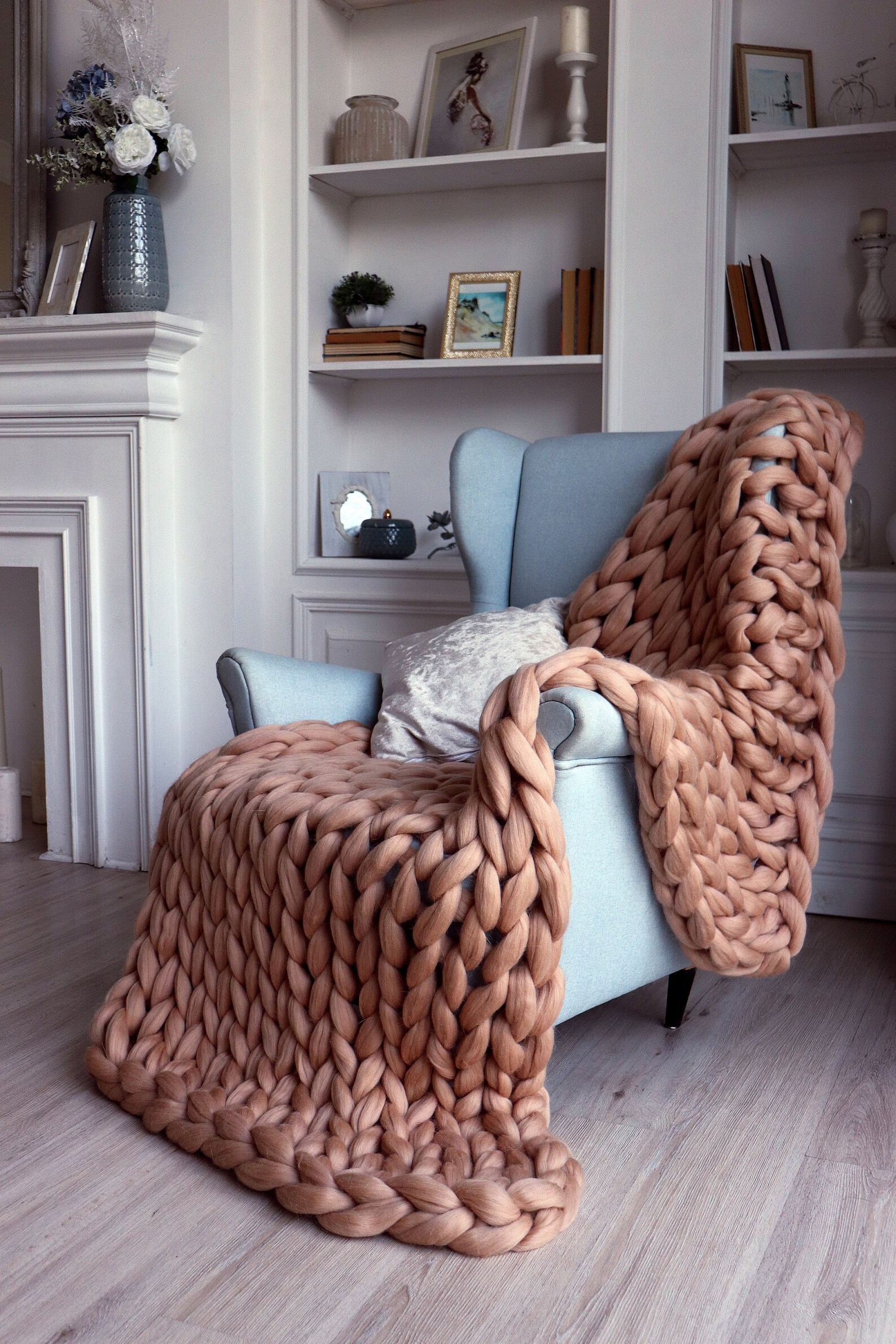 Large Cable Knit Throw Big Knit Blanket Large Knit Throw Etsy