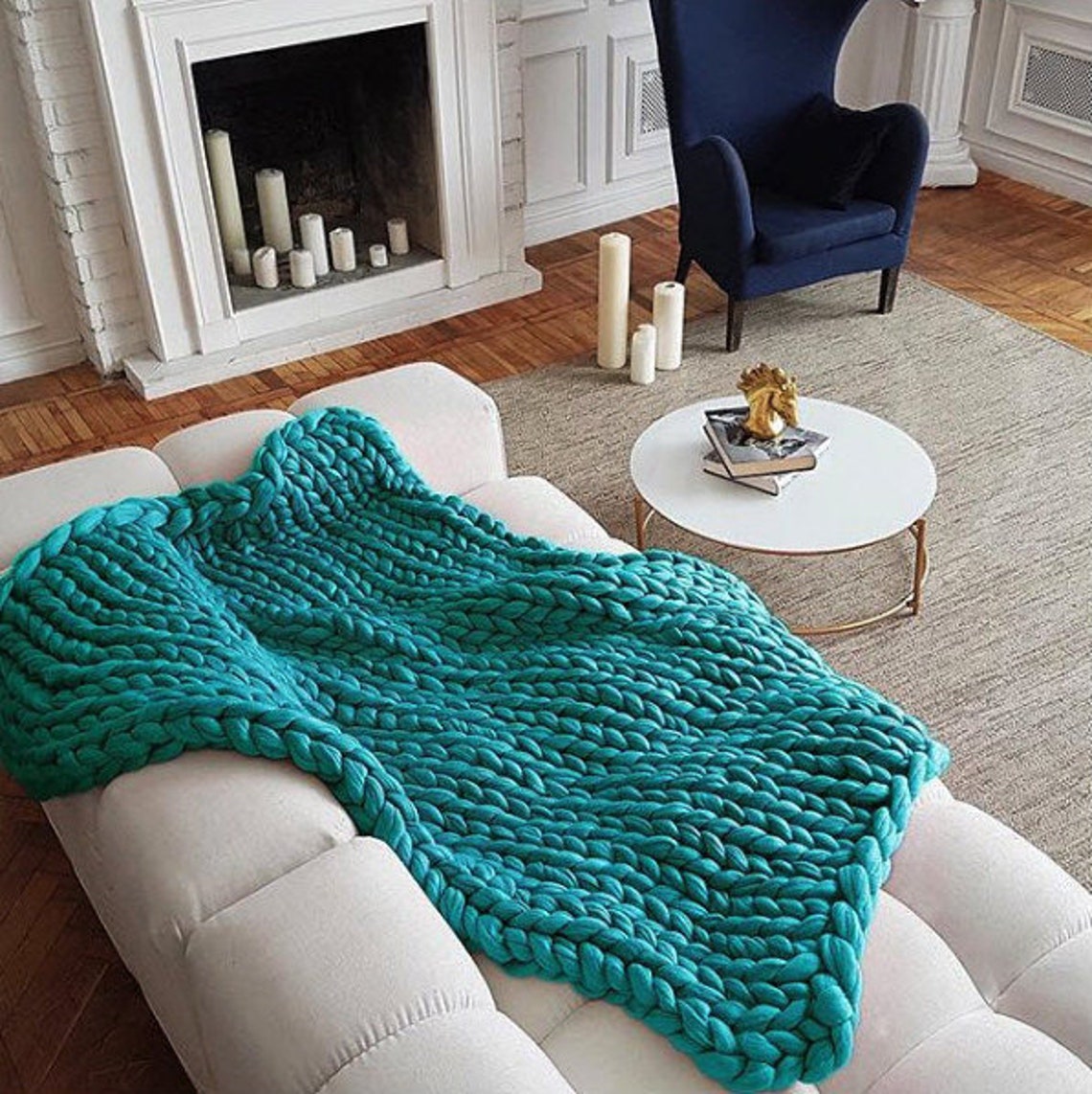 Turquoise Throw Blanket Throw Blanket Turquoise Blanket Etsy