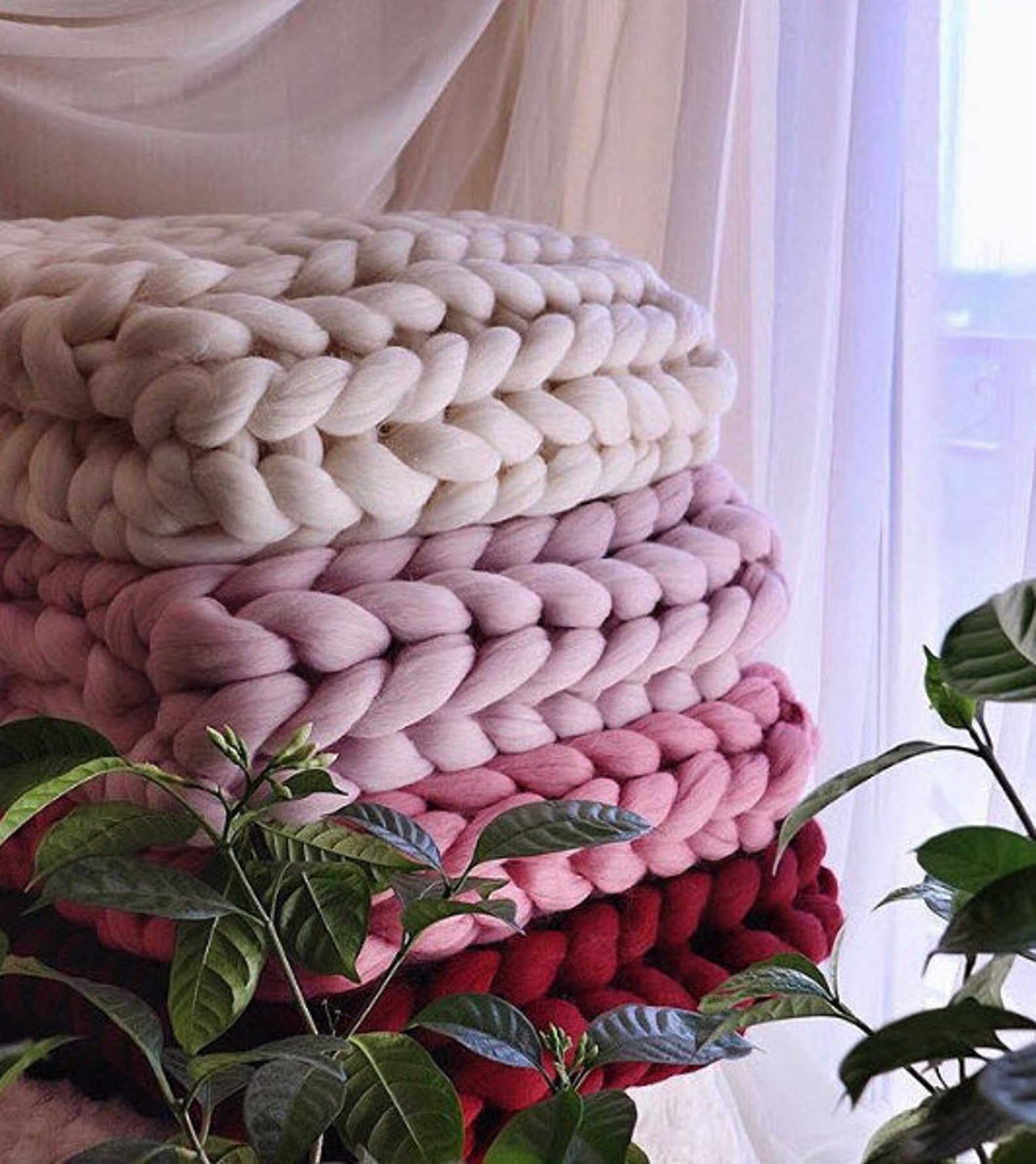 Large Cable Knit Throw Big Knit Blanket Large Knit Throw Etsy