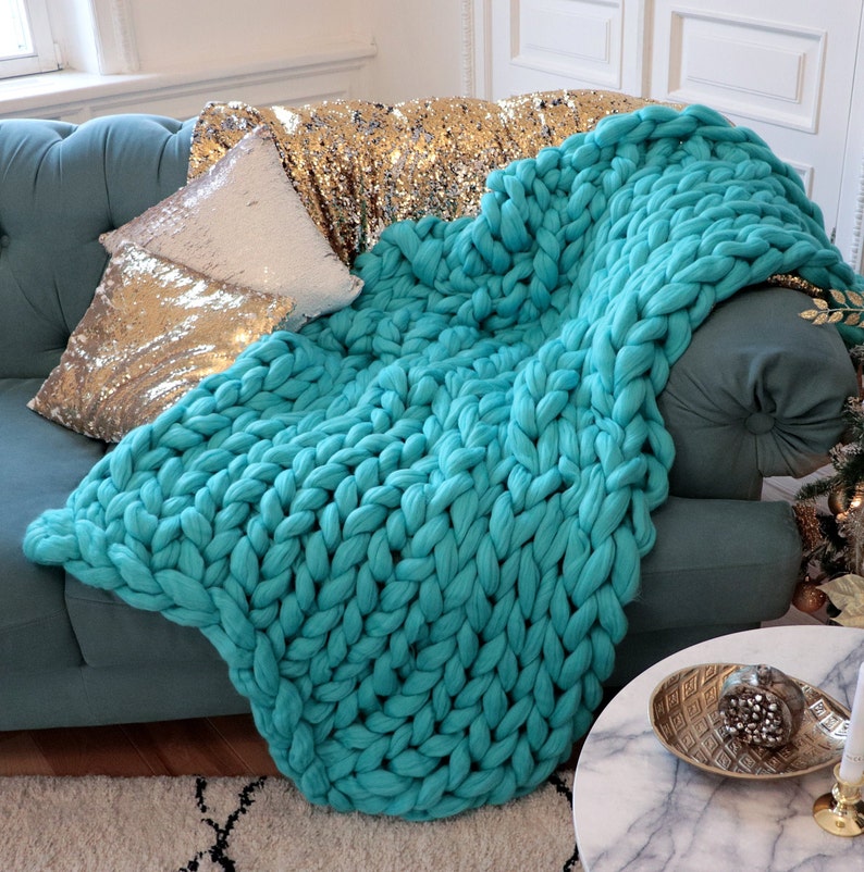 Large Cable Knit Throw Big Knit Blanket Large Knit Throw Etsy