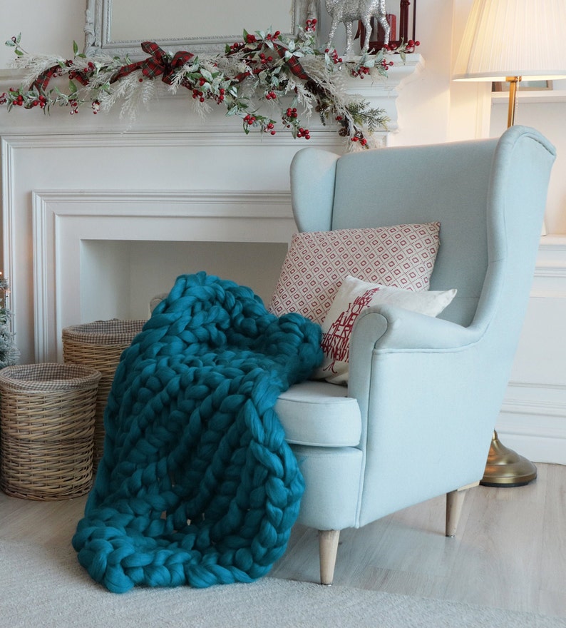 Large Cable Knit Throw Big Knit Blanket Large Knit Throw Etsy