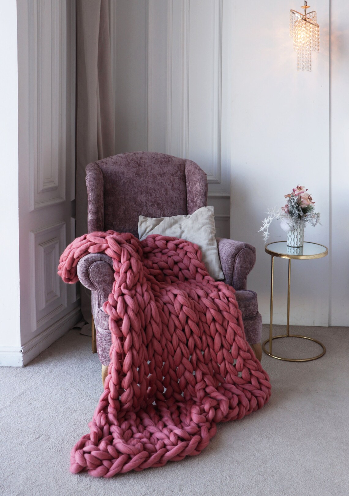 Oversized Knit Blanket Oversized Chunky Knit Blanket Etsy