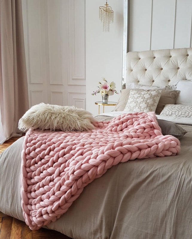 Blush Pink Throw Blanket Extraordinary Blush Chunky Knit Blanket Merino Wool Blanket Chunky Knit Etsy Blush Pink Throw Blanket Extraordinary Blush Chunky Knit Blanket Merino Wool Blanket Chunky Knit Etsy