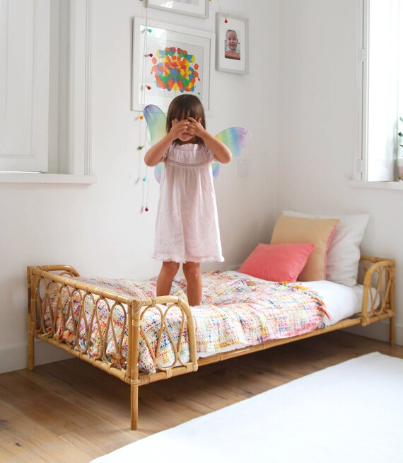 rattan childrens bed