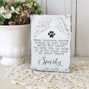 Custom Dog passing gift, In loving memory of dog sign, Pet bereavement gift, Deceased loved one, Dog death gift, Memorial plaque