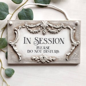 Do not disturb door sign, custom business sign, Home office hanging sign, In session wood sign, Personalized wood sign, Business gift