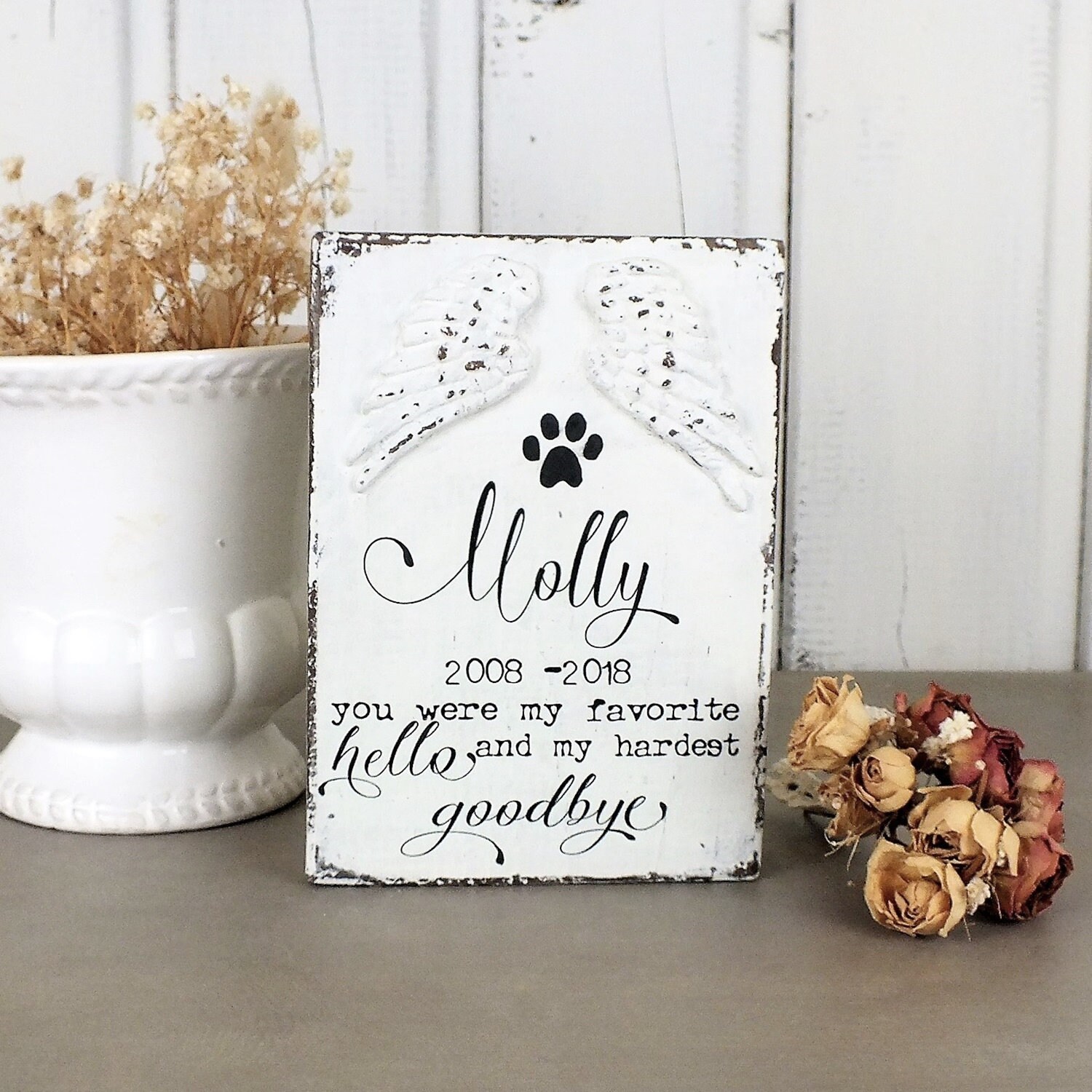 Loss of dog gift dog memorial gift personalized pet passed Etsy