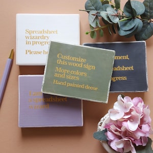 Letrero de escritorio personalizado, cita personalizada, mini letrero con palabras motivadoras, obsequio para compañeros de trabajo, letreros de madera para oficina