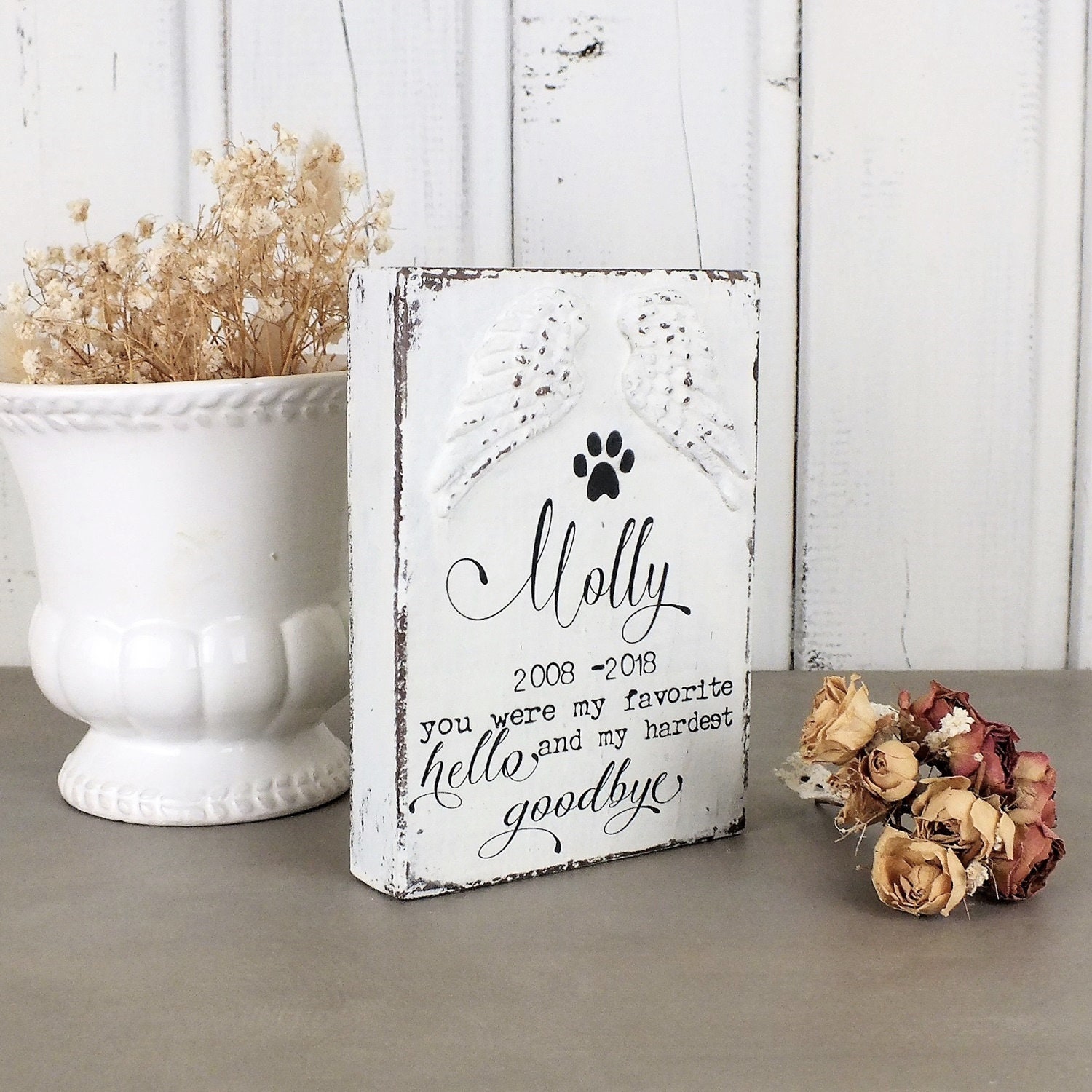 Loss of Dog Gift Dog Memorial Gift Personalized Pet Passed Etsy