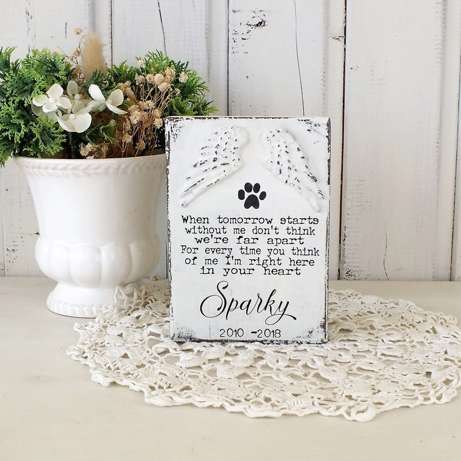 Custom Dog passing gift In loving memory of dog sign Pet Etsy