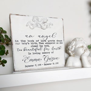 Stillborn baby memorial gift, Sympathy gift for grieving mom, Personalized angel baby, Loss of baby, Baby in heaven
