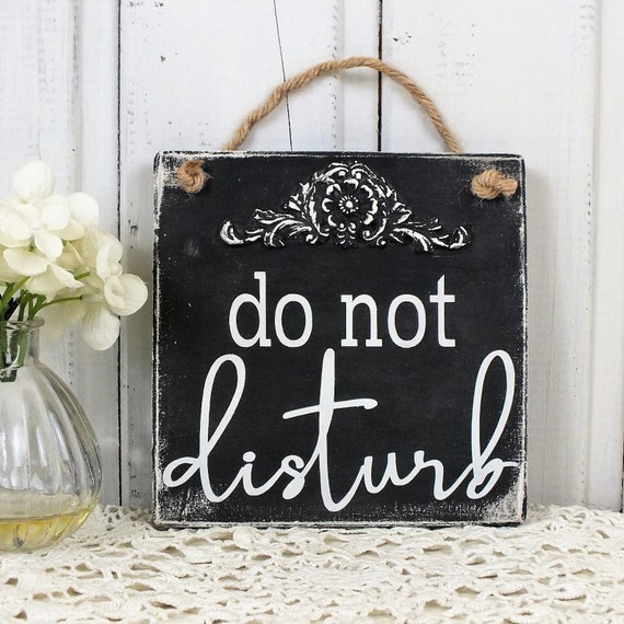 Do Not Disturb Door Hanger Shabby Chic Sign For Door Vintage Etsy