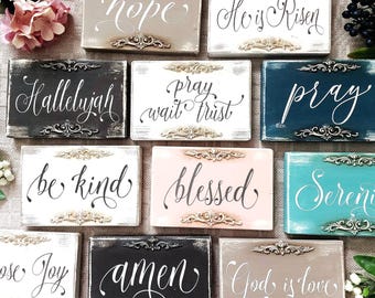 Religious sign, Christian home decor, Custom wood sign