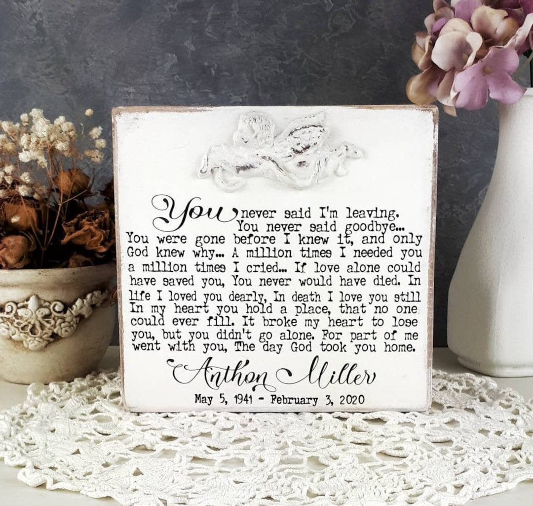 Sympathy Gift, Loss of Husband, Memorial Keepsake, Grief Gift, Grieving