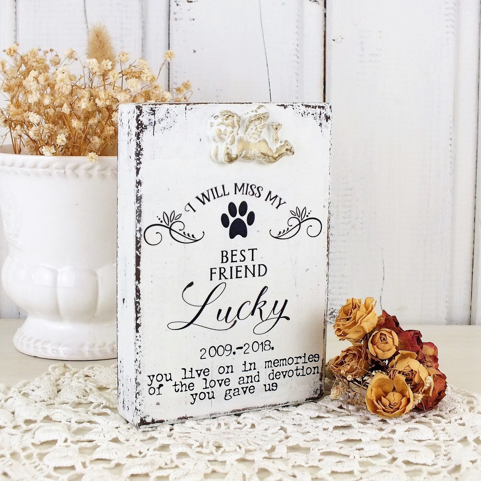 Dog passing gift Custom Dog death gift Sympathy gift for dog Etsy