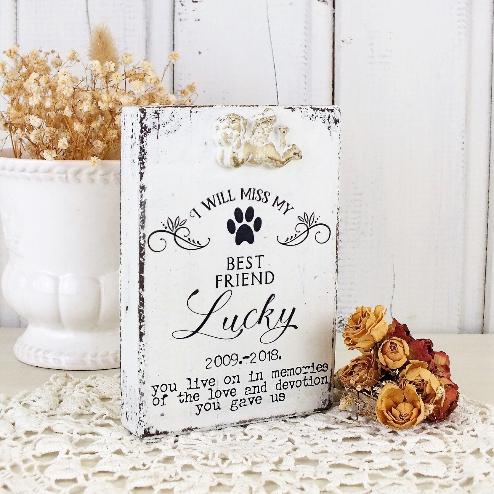 Dog passing gift Custom Dog death gift Sympathy gift for dog Etsy