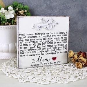 Loss of mother, Sympathy gift with grieving poem and custom name, Custom passed away plaque, Condolence gift for loss of loved one