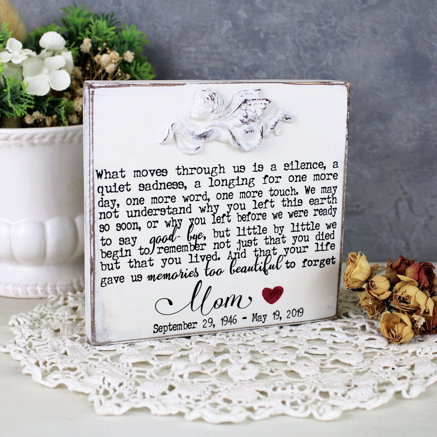 Loss of Mother Sympathy Gift With Grieving Poem and Custom Etsy