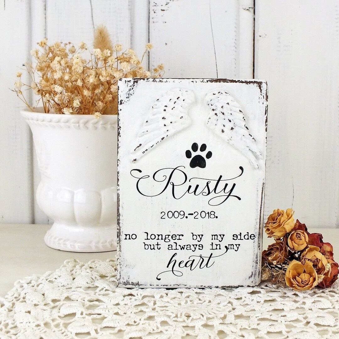 Dog Passing Gift Dog Deatch Gift Dog Loss Plaques With Angel Etsy