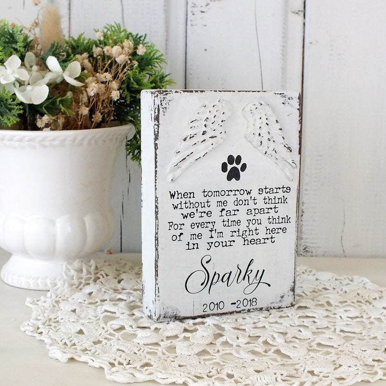Custom Dog passing gift In loving memory of dog sign Pet Etsy