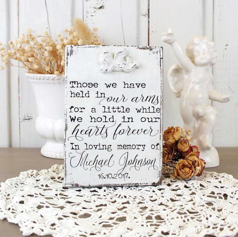Sympathy gift Personalized child loss sign Grief sign Loss of Etsy