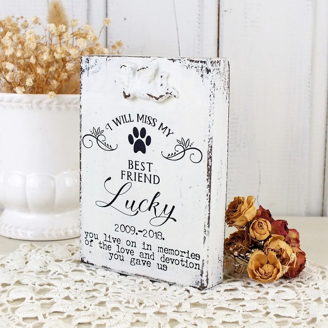 Dog passing gift Custom Dog death gift Sympathy gift for dog Etsy