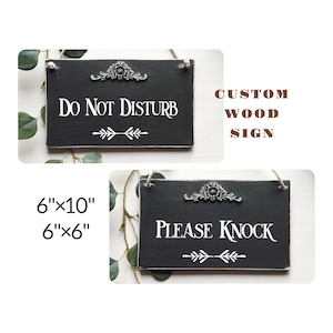 Insegna aziendale personalizzata, targa per porta nera bifacciale