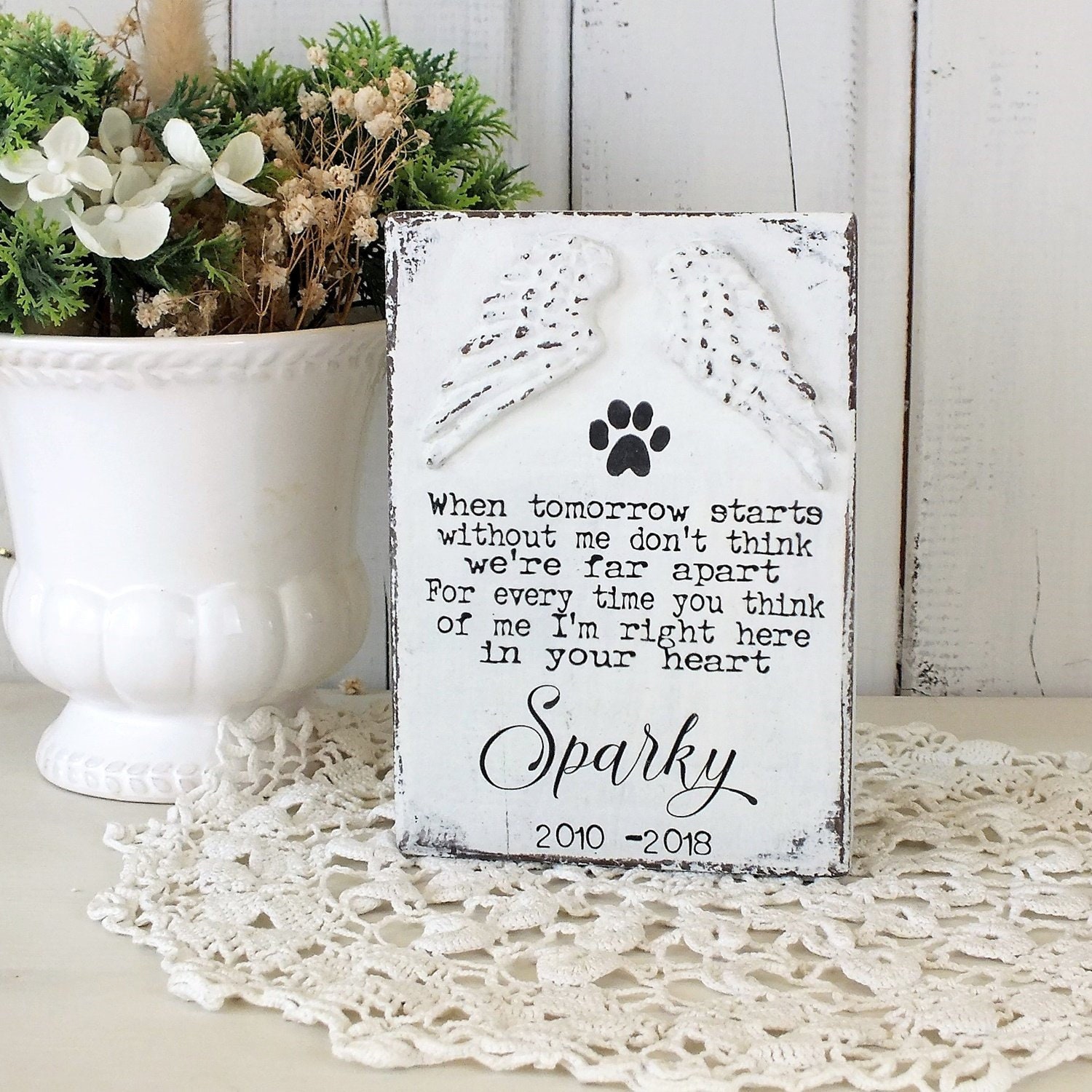 Custom Dog Passing Gift in Loving Memory of Dog Sign Pet Etsy