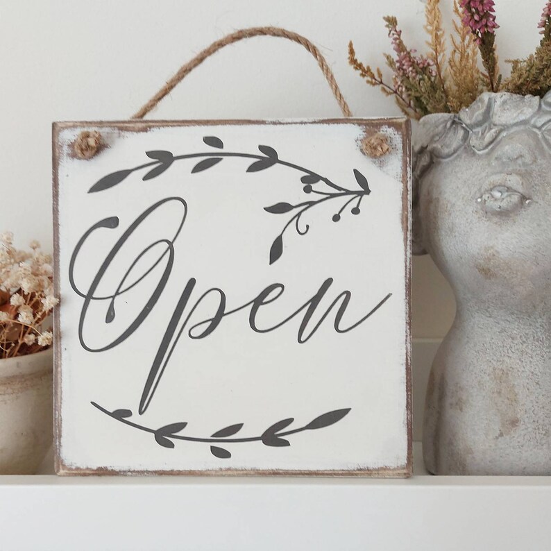 Open Closed Sign Double Sided Wood Sign Little Hanging - Etsy