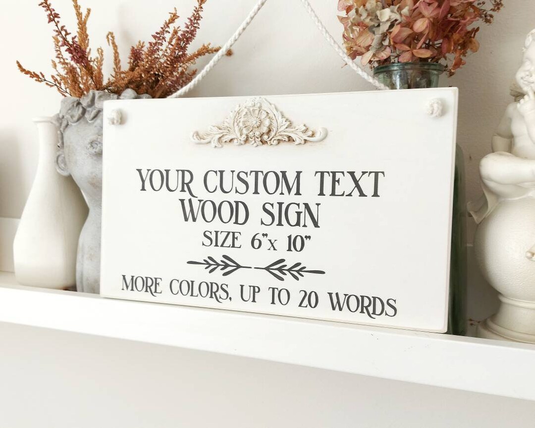 Custom Hanging Wood Signs, Create Your Own Sign for Office or Home, Etsy