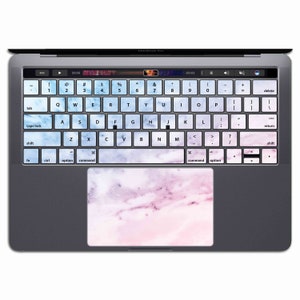 Marble MacBook Keyboard Decal |   Sticker Pastel Pink Vinyl Pro 13 inch Keyboard Air Keypad 11 MS 323
