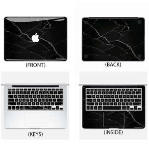 Black Marble MacBook skin Marble MacBook decal marble MacBook sticker marble texture MacBook pro MacBook air MacBook sticker decal 13 MS 001 image 2