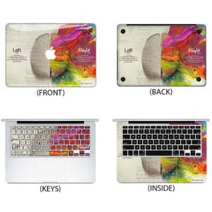 Painting MacBook skin left right brain MacBook decal MacBook sticker Art MacBook Sticker Cover creativity MacBook pro skin MacBook MS 085 image 2