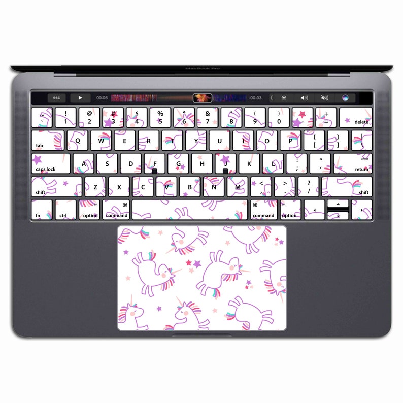 Unicorn MacBook Keyboard Skin MacBook Keyboard Stickers Pink Etsy