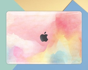 watercolor macbook skin pink paint macbook decal macbook sticker paint MacBook Sticker Cover pink macbook pro skin macbook   MS 318T