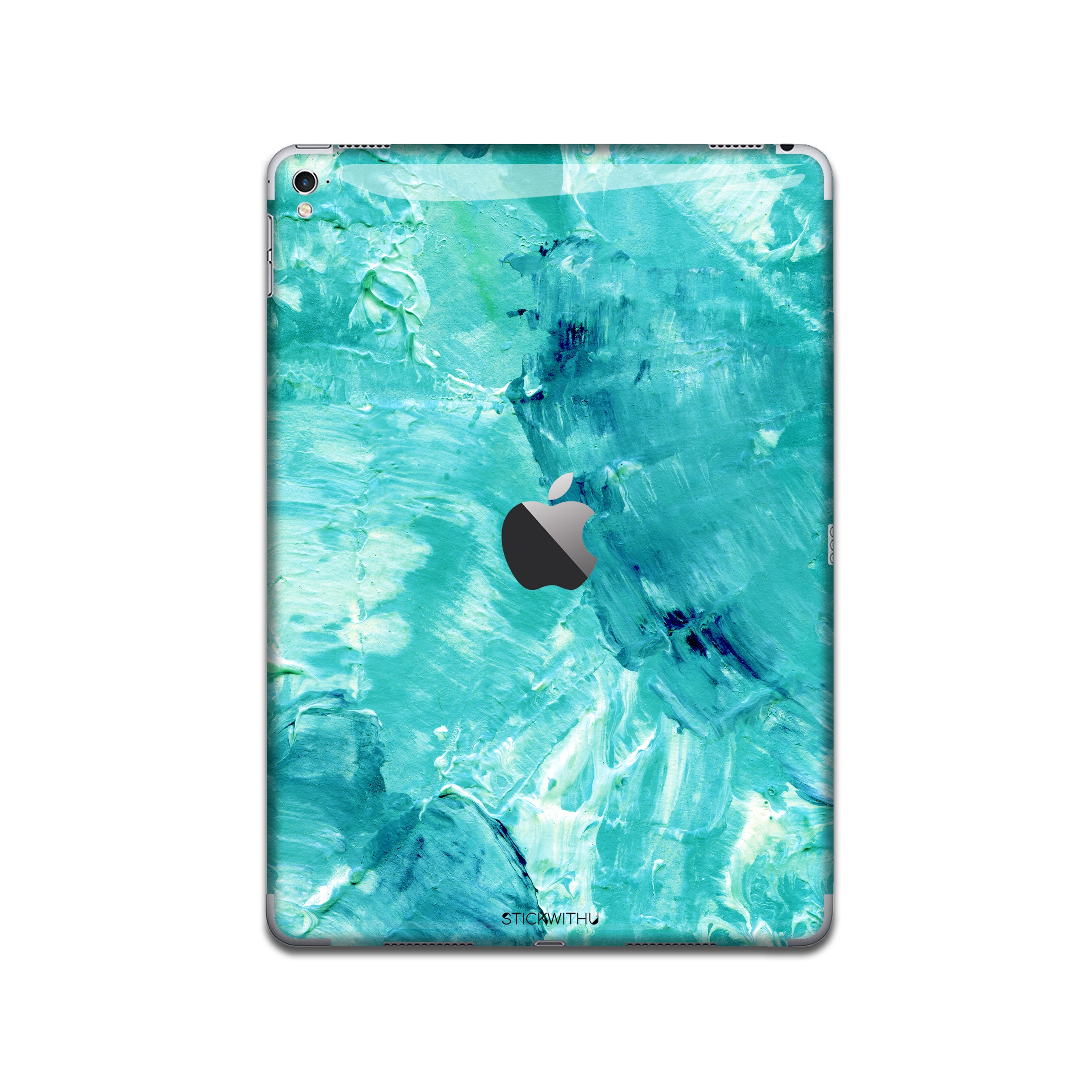Pegatina de piel para iPad con pintura de acuarela azul, funda para iPad, calcomanĂa artĂstica para iPad, funda para iPad, pegatina para iPad Air, iPa