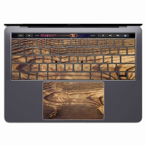 Wood MacBook Keyboard Decal | Vinyl   MacBook Keyboard Stickers Pro 13   Texture 15 KX 048
