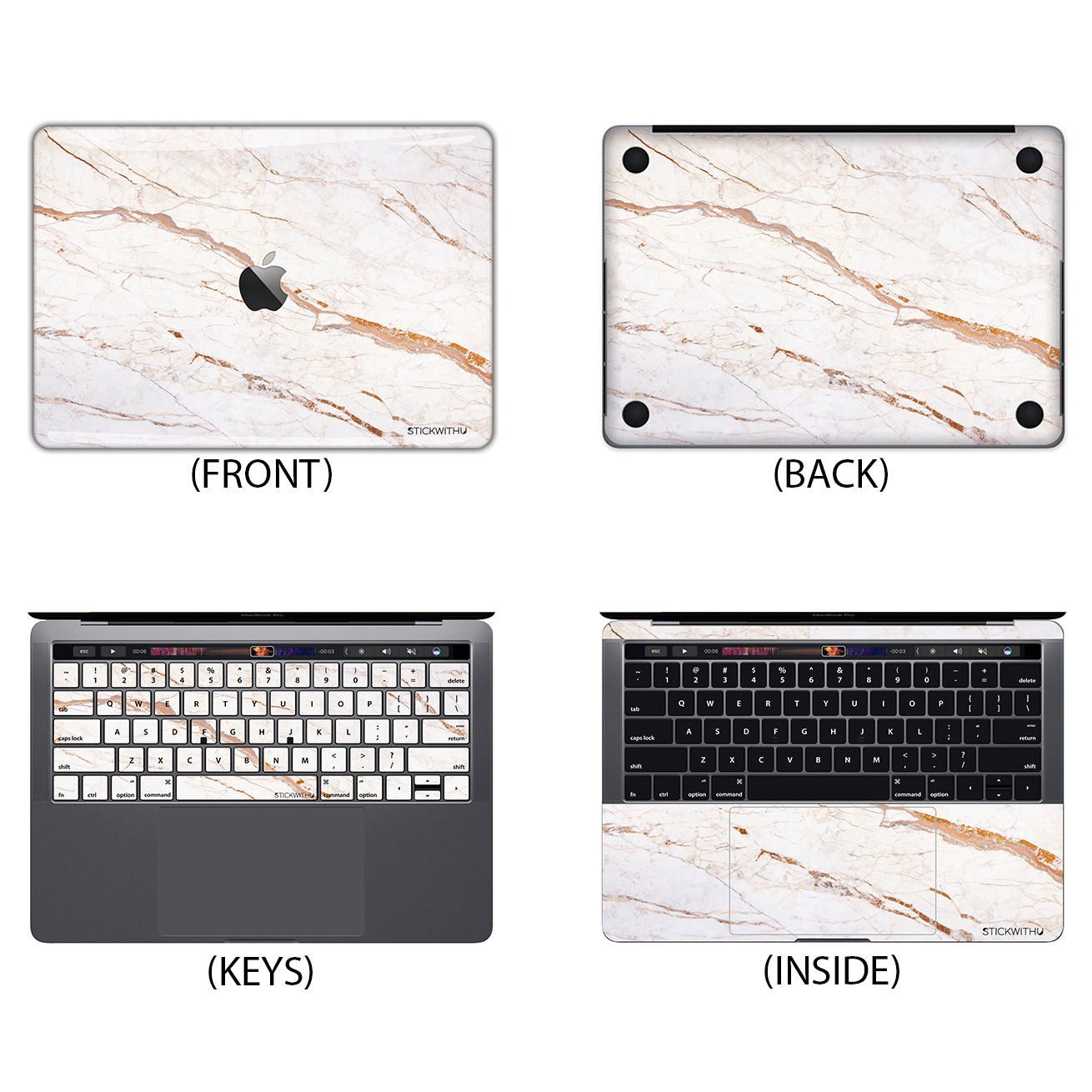 Sticker MacBook marbre blanc Skin MacBook MacBook marbre Sticker macbook marbre texture macbook pro macbook air sticker sticker macbook MS 325