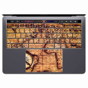 Map MacBook Keyboard Aufkleber |   Aufkleber Alt Vinyl Pro Air Retina 13 15 Rustic World KX 108