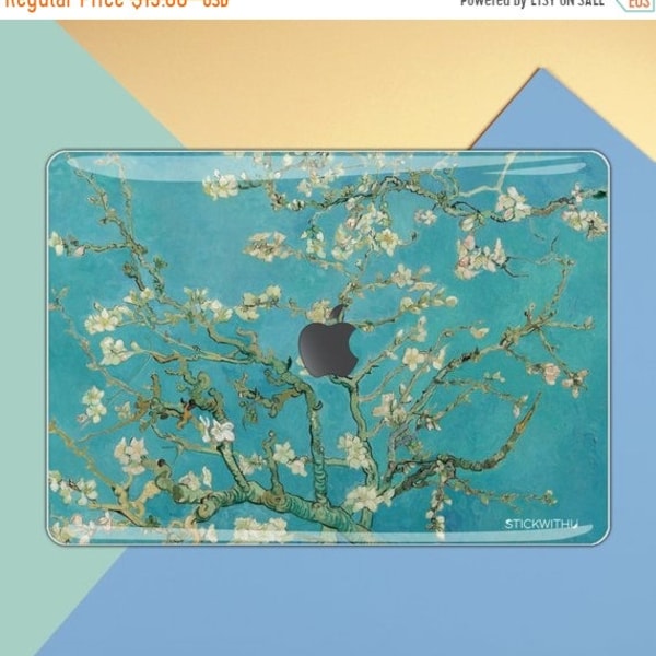 Peau de macbook art sticker macbook peinture sticker macbook MacBook Sticker housse peau de macbook pro macbook van gogh amandier fleur MS 059