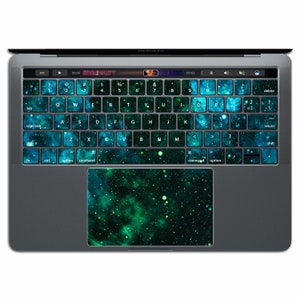 Green MacBook Keyboard Sticker Space MacBook Decal Star Galaxy MacBook Pro MacBook Air 13 Key Decals Nebula MS 015