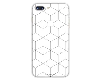 Cube Pattern iPhone Skin beautiful iPhone Sticker  iPhone Decal cube  shapes iPhone 7 8 plus iPhone 10 x iPhone 6s 6 plus 5 5s SE PS 138