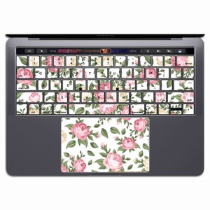 Flower Marble MacBook Keyboard Stickers | MacBook Keyboard Decal Floral Pattern   Vinyl Pro 13 KX 138